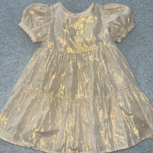 Cat & Jack gold dress